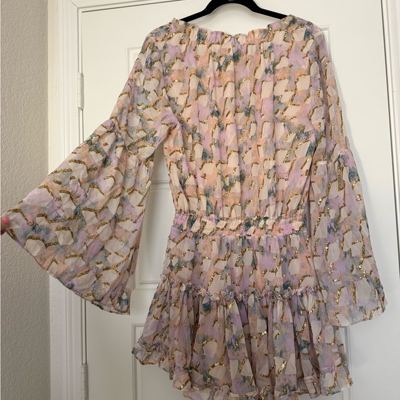 Floral Ruffle ROMPER Dress in Pastel Shades - Picture 6 of 6